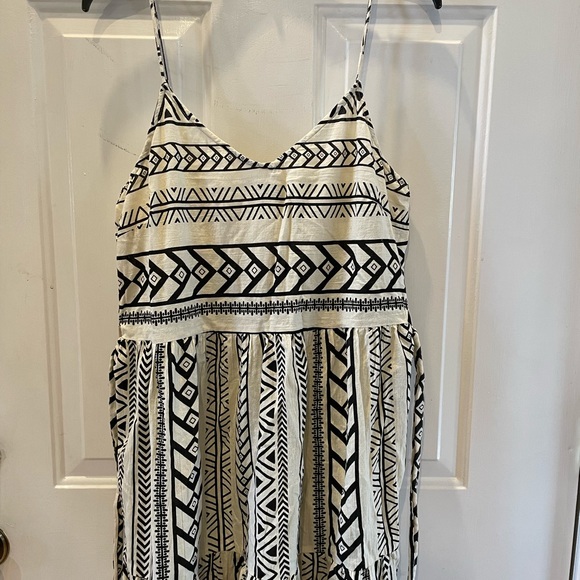 Cotton Vero Moda Sophiza Tiered Maxi Dress Size Xl - Picture 3 of 5